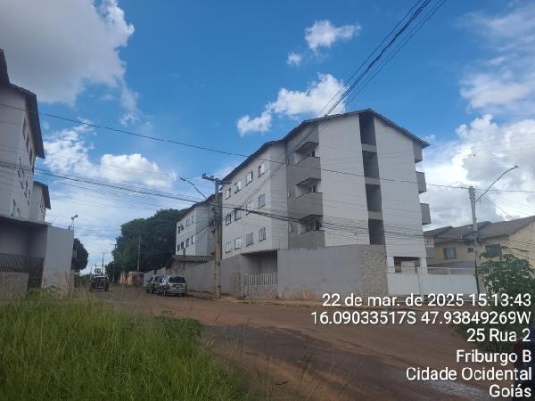 Vende-se em Cidade Ocidental-GO  apto, 57.25 de área total, 57.25 de área privativa,  2_qto(s), varanda, a.serv, WC, 1_sala(s), cozinha, 1_vaga(s) de garagem.