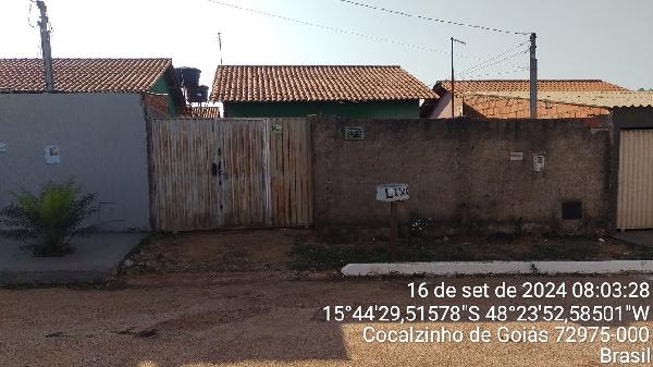 Vende-se em Cocalzinho De Goias-GO  Casa, 51.12 de área total, 51.12 de área privativa, 180.00 de área do terreno,  2_qto(s), WC, 1_sala(s), cozinha.