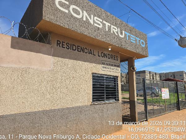 Vende-se em Cidade Ocidental-GO  apto, 84.63 de área total, 41.78 de área privativa,  2_qto(s), a.serv, WC, 1_sala(s), cozinha, 1_vaga(s) de garagem.