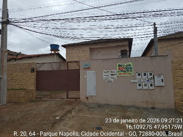 Vende-se em Cidade Ocidental-GO  apto, 85.66 de área total, 51.84 de área privativa,  2_qto(s), varanda, a.serv, WC, 1_sala(s), cozinha, 1_vaga(s) de garagem.