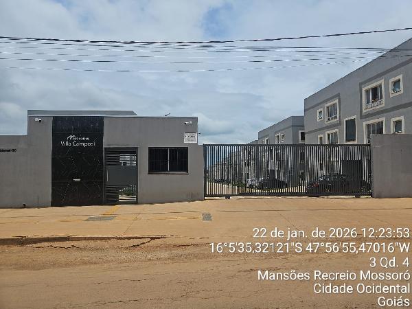 Vende-se em Cidade Ocidental-GO  apto, 89.08 de área total, 47.37 de área privativa,  2_qto(s), a.serv, WC, 1_sala(s), cozinha, 1_vaga(s) de garagem.