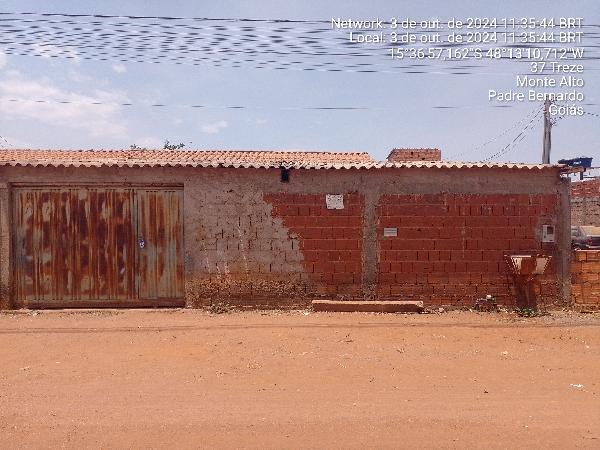Vende-se em Padre Bernardo-GO  Casa, 69.70 de área total, 69.70 de área privativa, 250.00 de área do terreno,  2_qto(s), a.serv, WC, 1_sala(s), cozinha.