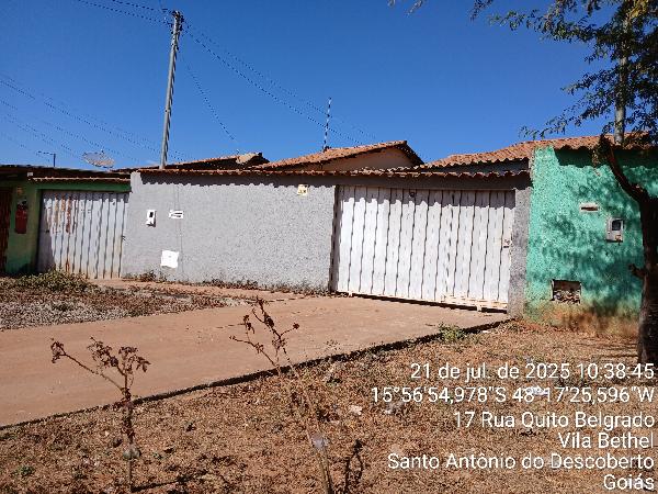 Vende-se em Santo Antonio Do Descoberto-GO  Casa, 64.19 de área total, 64.19 de área privativa, 194.47 de área do terreno,  2_qto(s), varanda, a.serv, WC, 1_sala(s), cozinha.