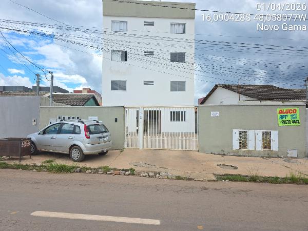 Vende-se em Novo Gama-GO  apto, 84.47 de área total, 61.46 de área privativa,  2_qto(s), a.serv, WC, 1_sala(s), cozinha, 1_vaga(s) de garagem.