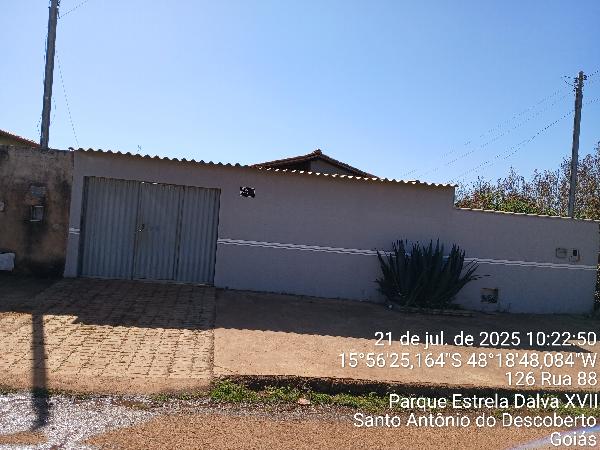 Vende-se em Santo Antonio Do Descoberto-GO  Casa, 53.68 de área total, 53.68 de área privativa, 360.00 de área do terreno,  2_qto(s), varanda, a.serv, WC, 1_sala(s), cozinha.