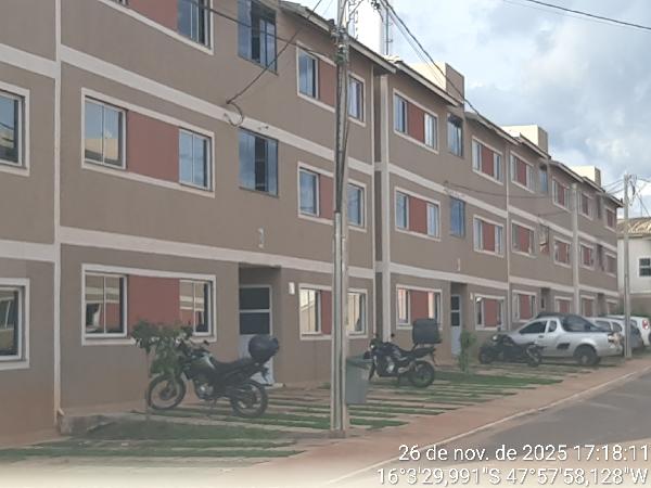 Vende-se em Valparaiso De Goias-GO  apto, 83.40 de área total, 44.77 de área privativa,  2_qto(s), a.serv, WC, 1_sala(s), cozinha, 1_vaga(s) de garagem.