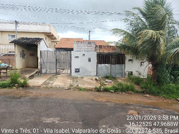 Vende-se em Valparaiso De Goias-GO  Casa, 150.00 de área total, 150.00 de área privativa, 300.00 de área do terreno,  2_qto(s), a.serv, WC, 1_sala(s), cozinha, 1_vaga(s) de garagem.
