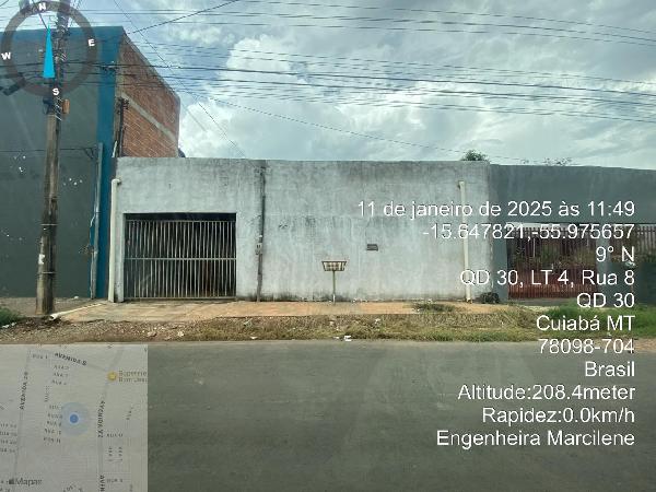 Vende-se em Cuiaba-MT  Casa, 104.91 de área total, 104.91 de área privativa, 250.00 de área do terreno,  2_qto(s), WC, 1_sala(s), cozinha.