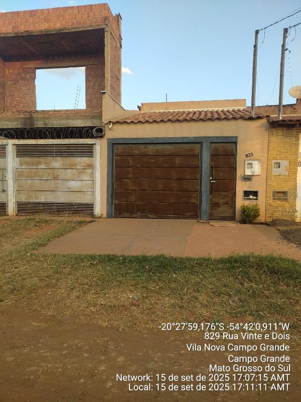Vende-se em Campo Grande-MS  Casa, 61.13 de área total, 61.13 de área privativa, 120.17 de área do terreno,  2_qto(s), a.serv, WC, 1_sala(s), cozinha, 1_vaga(s) de garagem.