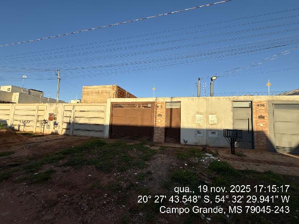 Vende-se em Campo Grande-MS  Casa, 65.35 de área total, 59.35 de área privativa, 180.00 de área do terreno,  2_qto(s), a.serv, WC, 1_sala(s), cozinha, 1_vaga(s) de garagem.