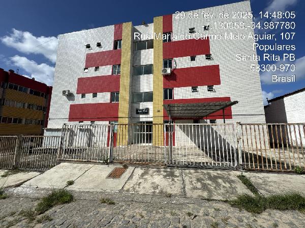 Vende-se em Santa Rita-PB  apto, 53.50 de área total, 53.50 de área privativa,  2_qto(s), a.serv, WC, 1_sala(s), cozinha, 1_vaga(s) de garagem.