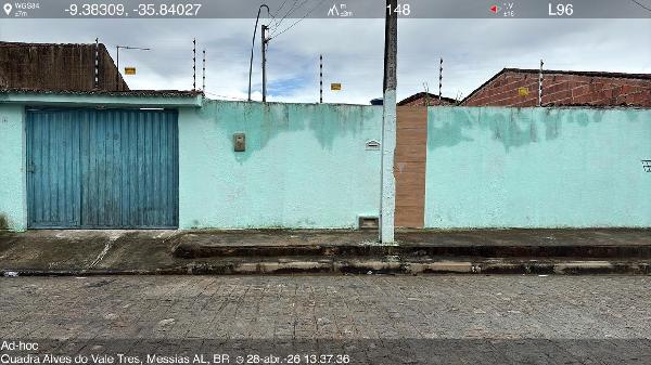 Vende-se em Messias-AL  Casa, 96.00 de área privativa, 204.00 de área do terreno,  2_qto(s), a.serv, WC, 2_sala(s), cozinha.