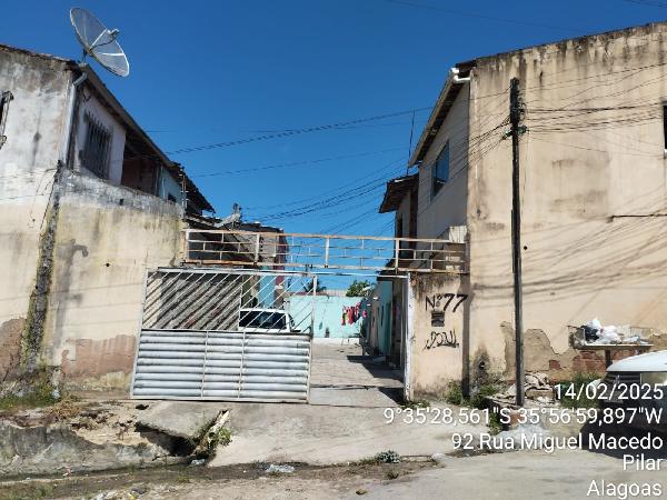 Vende-se em Pilar-AL  Casa, 53.10 de área total, 53.10 de área privativa, 53.10 de área do terreno,  2_qto(s), a.serv, WC, 1_sala(s), cozinha.