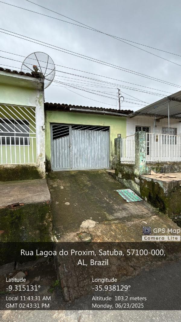 Vende-se em Murici-AL  Casa, 54.60 de área total, 54.60 de área privativa, 96.46 de área do terreno.
