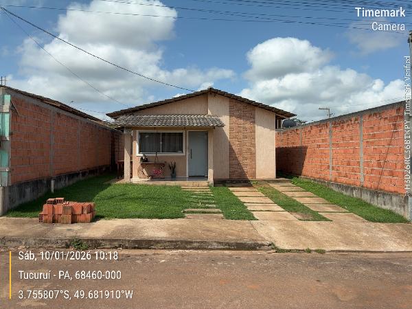 Vende-se em Tucurui-PA  Casa, 59.12 de área total, 59.12 de área privativa, 200.00 de área do terreno,  2_qto(s), a.serv, WC, 1_sala(s), cozinha, 1_vaga(s) de garagem.