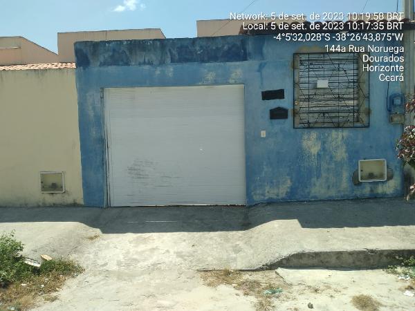 Vende-se em Horizonte-CE  Casa, 60.70 de área total, 60.70 de área privativa, 115.50 de área do terreno,  2_qto(s), WC, 1_sala(s), cozinha, 1_vaga(s) de garagem.