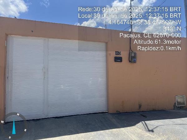 Vende-se em Pacajus-CE  Casa, 89.38 de área total, 89.38 de área privativa, 180.23 de área do terreno,  2_qto(s), a.serv, WC, 1_sala(s), cozinha, 1_vaga(s) de garagem.