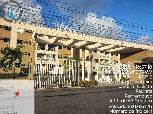 Vende-se em Paulista-PE  apto, 62.21 de área total, 45.57 de área privativa,  2_qto(s), a.serv, WC, 1_sala(s), cozinha, 1_vaga(s) de garagem.