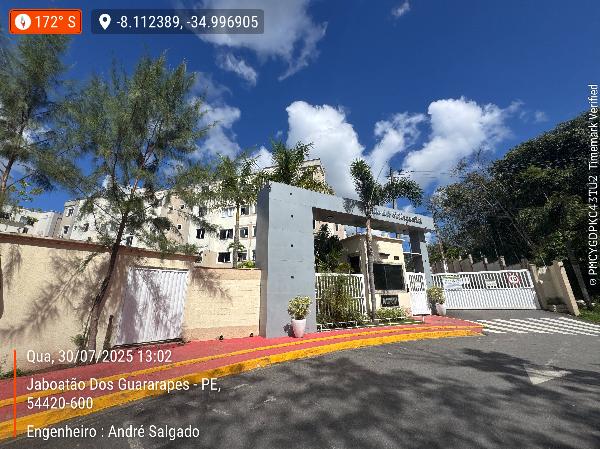 Vende-se em Jaboatao Dos Guararapes-PE  apto, 61.74 de área total, 42.19 de área privativa,  2_qto(s), a.serv, WC, 1_sala(s), cozinha, 1_vaga(s) de garagem.