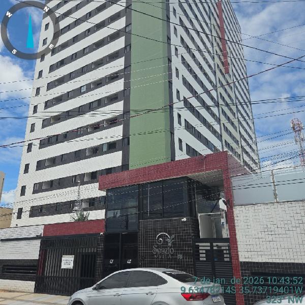 Vende-se em Maceio-AL  apto, 134.76 de área total, 86.24 de área privativa,  3_qto(s), a.serv, WC, 1_sala(s), cozinha, 2_vaga(s) de garagem.