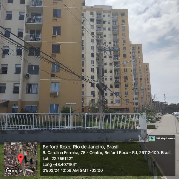 Vende-se em Belford Roxo-RJ  apto, 45.00 de área privativa,  2_qto(s), WC, 1_sala(s), cozinha, 1_vaga(s) de garagem.
