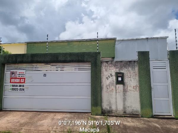 Vende-se em Macapa-AP  Casa, 114.10 de área total, 114.10 de área privativa, 212.80 de área do terreno,  3_qto(s), a.serv, WC, 2_sala(s), cozinha, 1_vaga(s) de garagem.