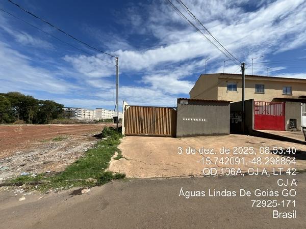 Vende-se em Aguas Lindas De Goias-GO  Casa, 172.59 de área total, 68.40 de área privativa, 190.00 de área do terreno,  2_qto(s), a.serv, WC, 1_sala(s), cozinha, 1_vaga(s) de garagem.