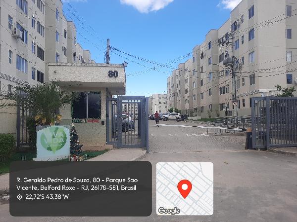 Vende-se em Belford Roxo-RJ  apto, 41.27 de área total, 41.27 de área privativa,  2_qto(s), WC, 1_sala(s), cozinha, 1_vaga(s) de garagem.
