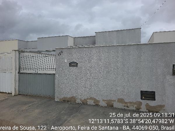 Vende-se em Feira De Santana-BA  Casa, 59.55 de área total, 59.55 de área privativa, 140.00 de área do terreno,  2_qto(s), a.serv, WC, 1_sala(s), cozinha.