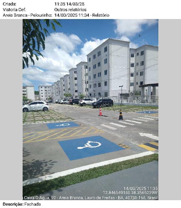 Vende-se em Salvador-BA  apto, 72.28 de área total, 40.53 de área privativa,  2_qto(s), a.serv, WC, 1_sala(s), cozinha.