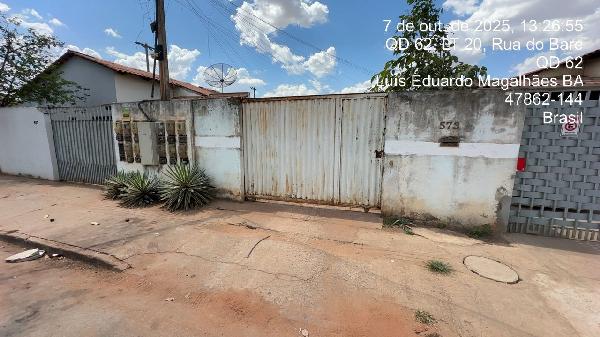Vende-se em Luis Eduardo Magalhaes-BA  Casa, 67.09 de área privativa, 130.12 de área do terreno,  2_qto(s), a.serv, WC, 1_sala(s), cozinha, 1_vaga(s) de garagem.