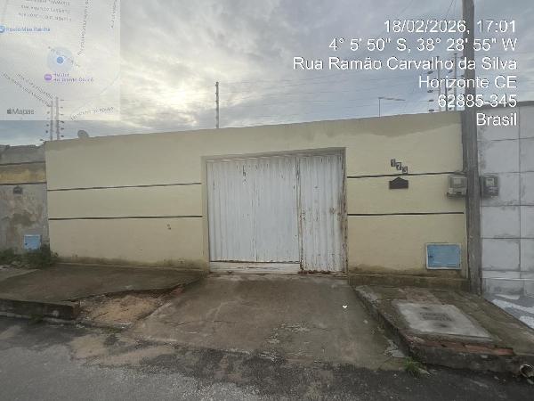 Vende-se em Horizonte-CE  Casa, 91.95 de área total, 91.95 de área privativa, 201.00 de área do terreno,  2_qto(s), a.serv, WC, 1_sala(s), cozinha.