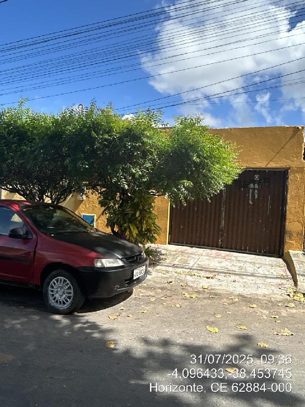 Vende-se em Horizonte-CE  Casa, 53.14 de área total, 53.14 de área privativa, 141.00 de área do terreno,  2_qto(s), a.serv, WC, 1_sala(s), cozinha.