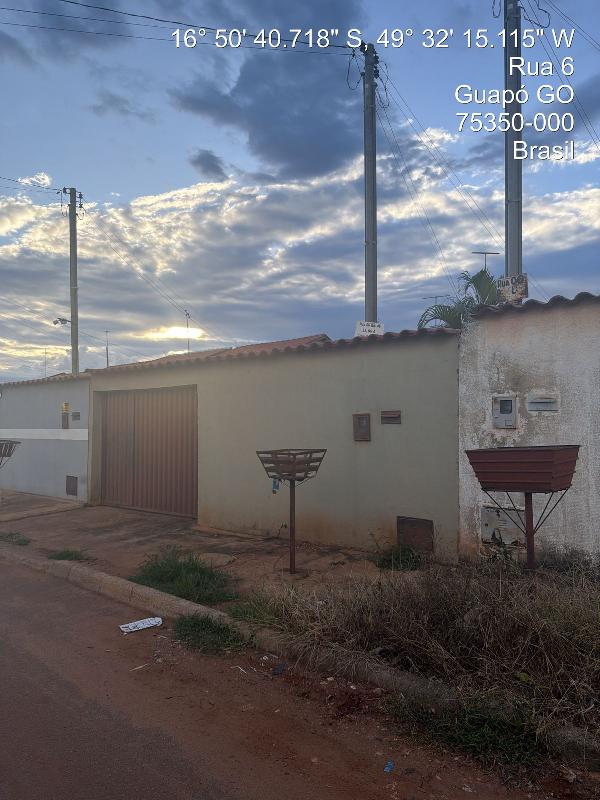 Vende-se em Guapo-GO  Casa, 86.16 de área total, 86.16 de área privativa, 218.31 de área do terreno,  2_qto(s), a.serv, WC, 1_sala(s), cozinha, 1_vaga(s) de garagem.