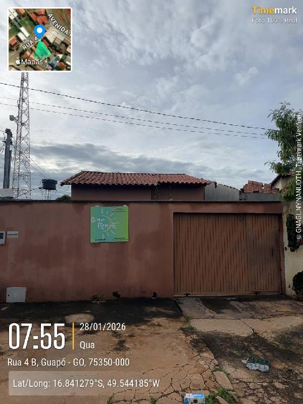 Vende-se em Guapo-GO  Casa, 69.79 de área total, 69.79 de área privativa, 170.48 de área do terreno,  2_qto(s), a.serv, WC, 1_sala(s), cozinha.