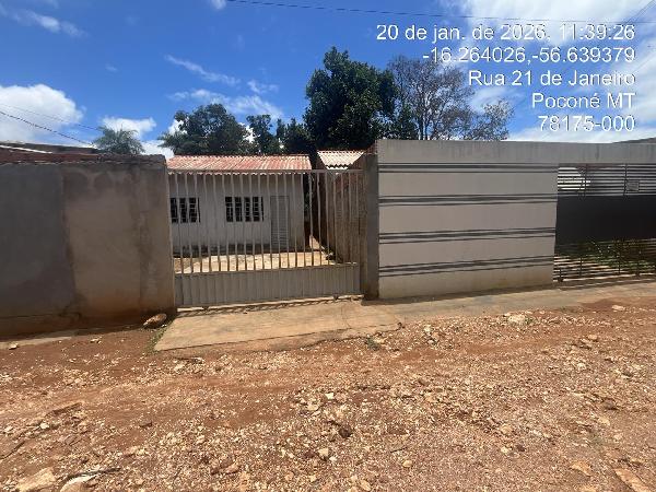 Vende-se em Pocone-MT  Casa, 63.15 de área total, 63.15 de área privativa, 245.87 de área do terreno,  2_qto(s), a.serv, WC, 1_sala(s), cozinha, 1_vaga(s) de garagem.