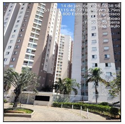 Vende-se em Taboao Da Serra-SP  apto, 106.82 de área total, 52.00 de área privativa,  2_qto(s), a.serv, WC, 1_sala(s), cozinha, 1_vaga(s) de garagem.