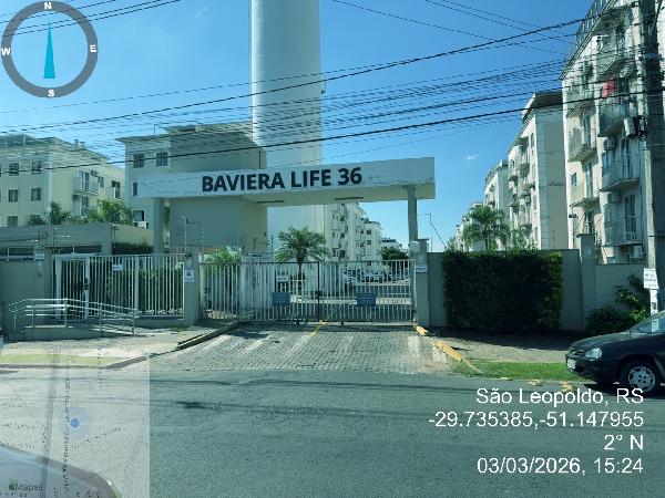 Vende-se em Sao Leopoldo-RS  apto, 52.44 de área total, 42.52 de área privativa,  2_qto(s), WC, 1_sala(s), cozinha.