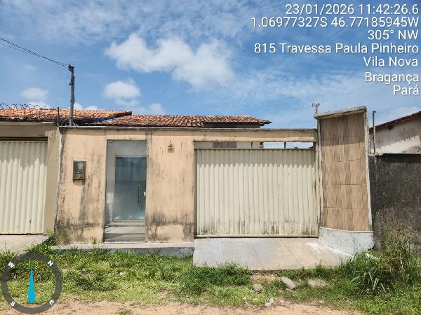 Vende-se em Braganca-PA  Casa, 52.55 de área total, 52.55 de área privativa, 147.40 de área do terreno,  2_qto(s), WC, 1_sala(s), cozinha, 1_vaga(s) de garagem.