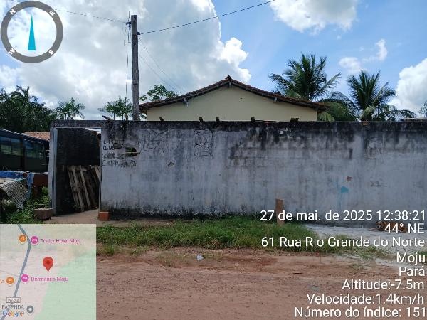 Vende-se em Moju-PA  Casa, 80.64 de área total, 80.64 de área privativa, 360.00 de área do terreno,  2_qto(s), a.serv, WC, 1_sala(s), cozinha.