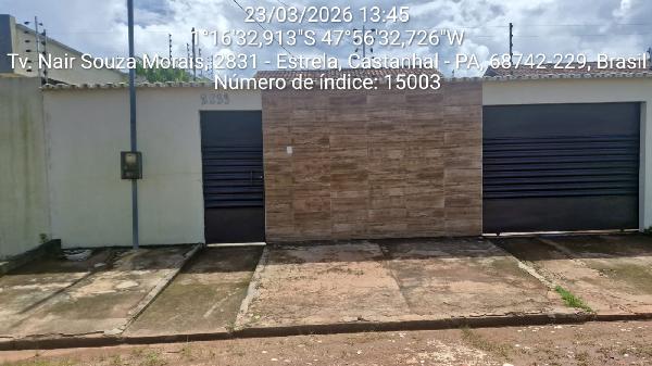 Vende-se em Castanhal-PA  Casa, 67.20 de área total, 67.20 de área privativa, 360.00 de área do terreno,  2_qto(s), varanda, a.serv, WC, 1_sala(s), cozinha, 1_vaga(s) de garagem.