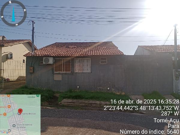 Vende-se em Tome-Acu-PA  Casa, 60.00 de área total, 60.00 de área privativa, 200.00 de área do terreno,  2_qto(s), varanda, a.serv, WC, 1_sala(s), cozinha, 1_vaga(s) de garagem.