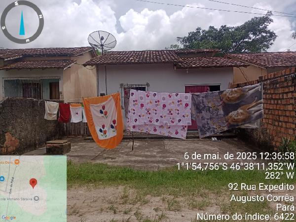 Vende-se em Augusto Correa-PA  Casa, 54.00 de área total, 54.00 de área privativa, 168.59 de área do terreno,  2_qto(s), a.serv, WC, 1_sala(s), cozinha.