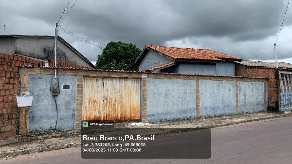 Vende-se em Breu Branco-PA  Casa, 68.45 de área total, 68.45 de área privativa, 162.40 de área do terreno,  2_qto(s), a.serv, WC, 1_sala(s), cozinha.