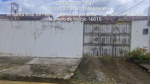 Vende-se em Capanema-PA  Casa, 72.21 de área total, 72.21 de área privativa, 260.00 de área do terreno,  3_qto(s), WC, 1_sala(s), cozinha, Terraco.