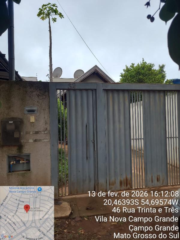 Vende-se em Campo Grande-MS  Casa, 175.00 de área total, 62.44 de área privativa, 175.00 de área do terreno,  2_qto(s), a.serv, WC, 1_sala(s), cozinha, 1_vaga(s) de garagem.