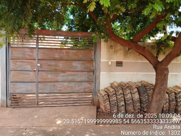Vende-se em Campo Grande-MS  Casa, 59.03 de área total, 56.48 de área privativa, 161.80 de área do terreno,  2_qto(s), a.serv, WC, 1_sala(s), cozinha.