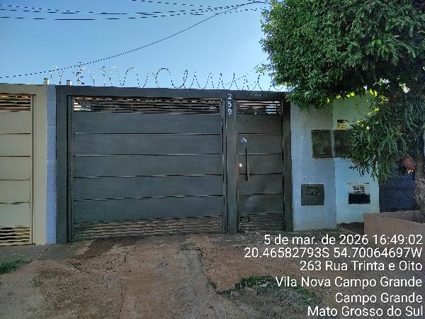 Vende-se em Campo Grande-MS  Casa, 65.68 de área total, 65.68 de área privativa, 132.82 de área do terreno,  2_qto(s), varanda, a.serv, WC, 1_sala(s), cozinha.