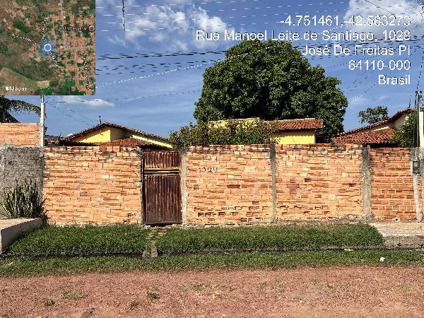 Vende-se em Jose De Freitas-PI  Casa, 77.14 de área total, 77.14 de área privativa, 450.00 de área do terreno,  2_qto(s), WC, 2_sala(s), cozinha, Terraco.