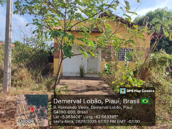 Vende-se em Demerval Lobao-PI  Casa, 58.50 de área total, 58.50 de área privativa, 200.00 de área do terreno,  2_qto(s), a.serv, WC, 1_sala(s), cozinha, Terraco, 1_vaga(s) de garagem.